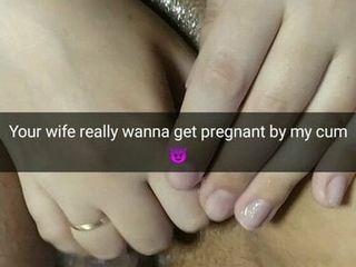 Hotwife älskare cums i hennes fitta och hon vill bli gravid!