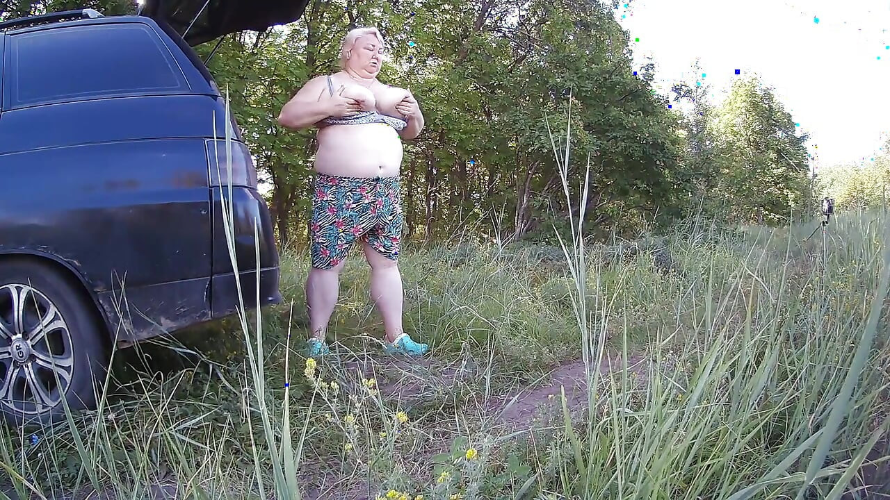 Stepmom Masturbates Her Pussy Outdoors