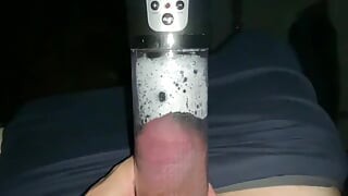Mechanics of an Electronic Penis Pump on my Cock and Balls - American Heterosexual Male, Dick Pumped