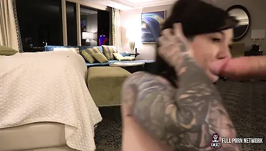 FullPornNetwork - James Deen Throatfucks and Pounds Tattooed Emo Slut Kelsi Lynn