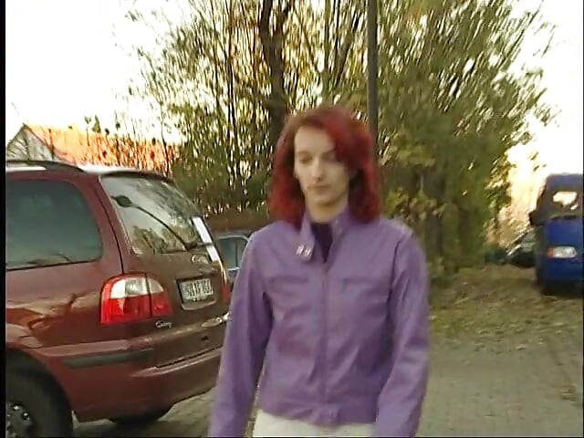 Redhead teen with small tits gives an amazing blowjob at casting