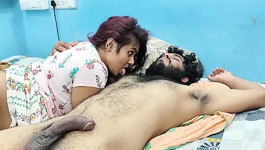 Girl licking and romance with boy