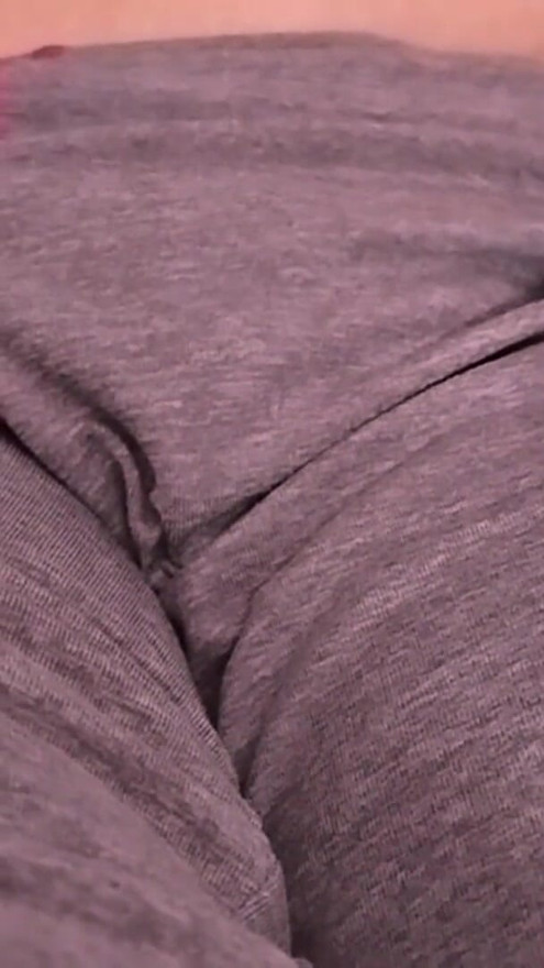 Petting my girlfriend over her pijamas until she undresses herself! | Clip 1