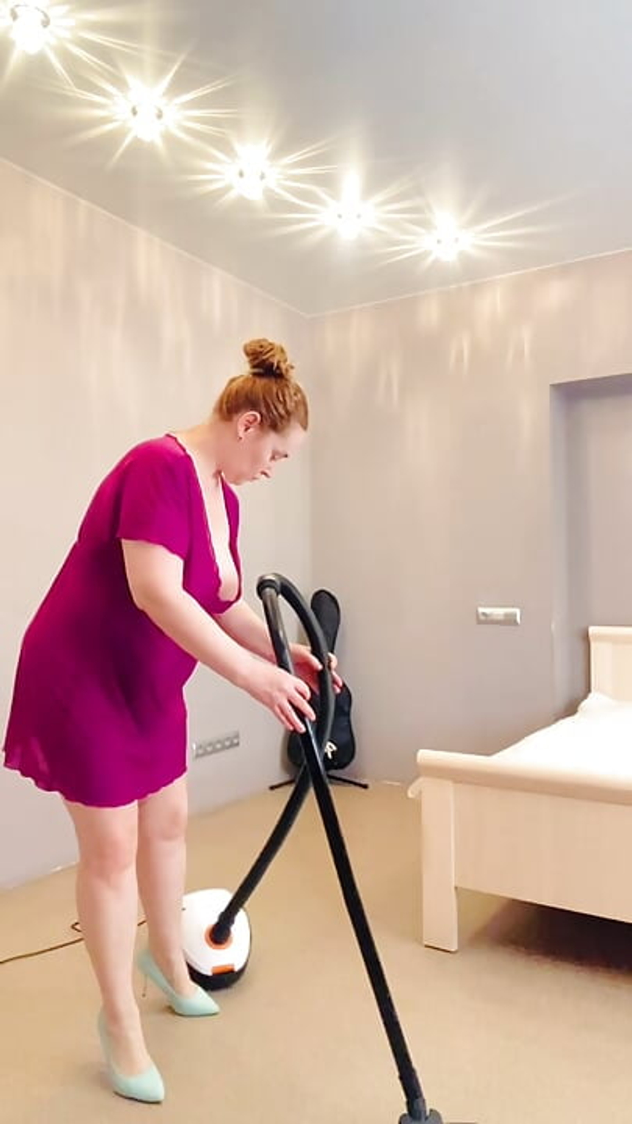 Vacuuming with highheels