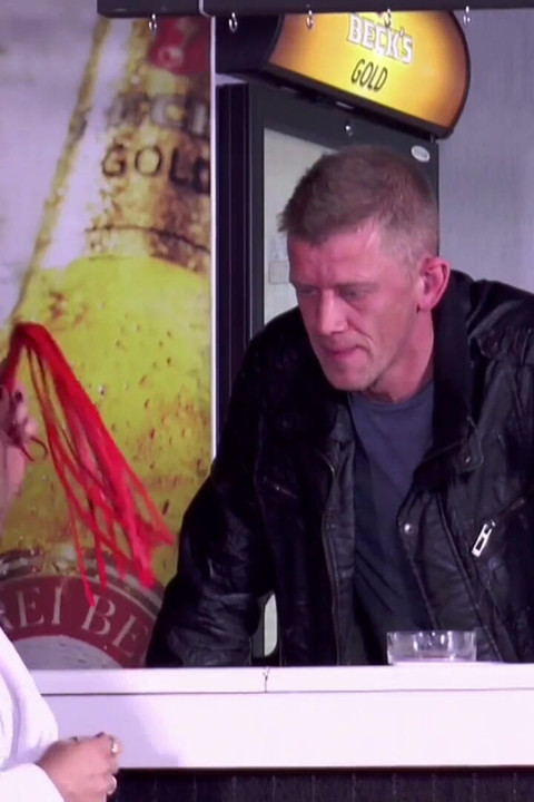 Pierced blonde German milf takes pussy fuck in the bar after a cigar pause