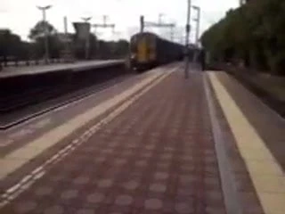 Train track wank and cum