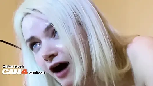 Amber kawai si cewek hot rambut pirang lagi asik ngentot gaya doggy sambil pakai bodystocking