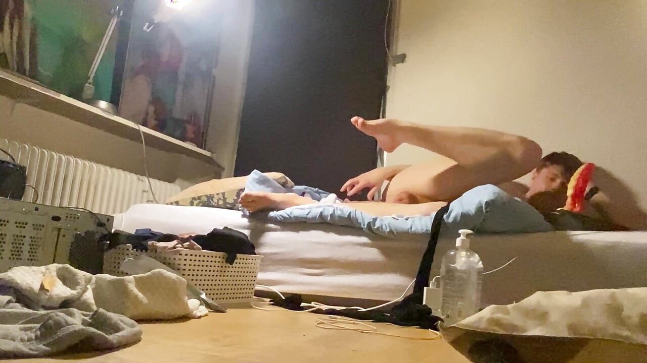 Submissive Gay's Plump Toy Invasion Explosion