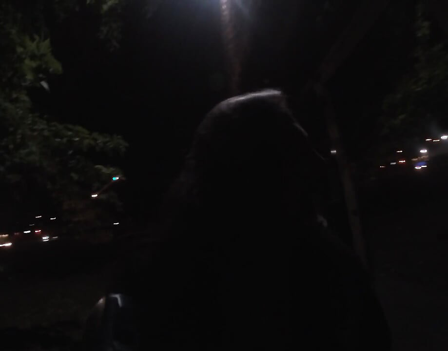 Transvestite Sissy whore is out and about at night .