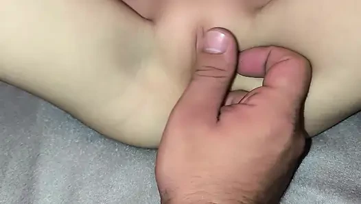 Stepsister wants me to masturbate her tight pussy with my finger