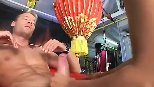 Young Black Teen Gives an Amazing Blowjob to a White Hard Cock