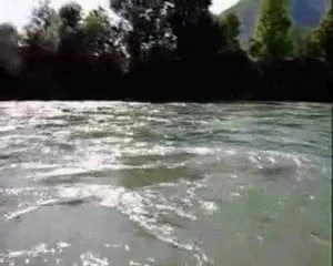 at the river