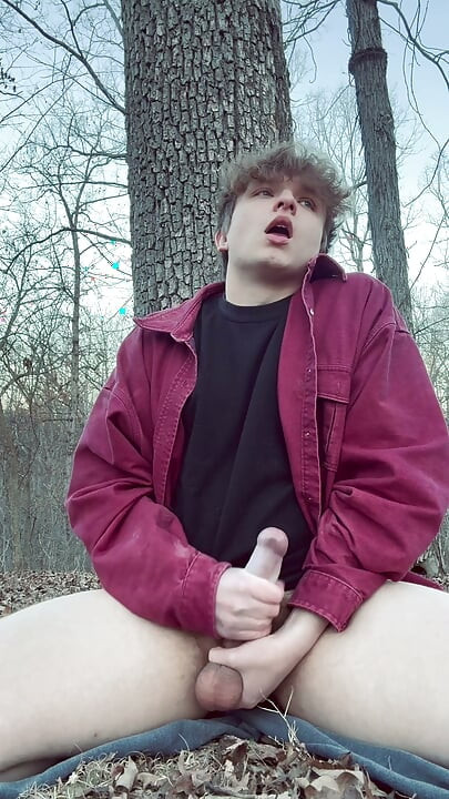 Frat Boy Busts a Load in his New Toy (In Public)