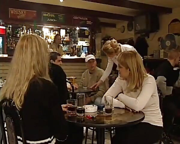 UNA TROIA PER AMICA scene 01 with two sluts fucked at the bar