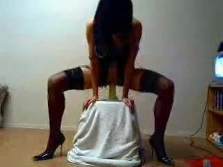 hot chick rides dildo