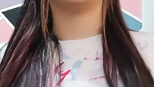 Video call sama pengikutku yang setia, aku ngasih kamu toket besar dan memekku