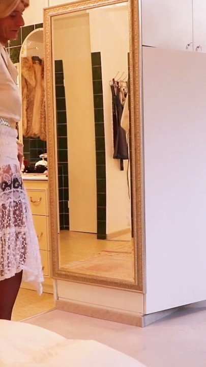 Getting dressed in fur, silk and satin - spanking and cumshot unavoidable | Clip 1