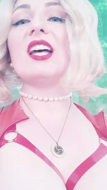 Captivating moment from "SISSY training, JOI jerk off instructions, CEI cum eating instructor. Red LATEX catsuit Arya Grander"