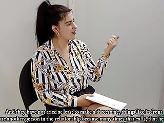 I Fuck the Beautiful Vayolet on Her First Appointment at the Psychologist - Porn in Spanish