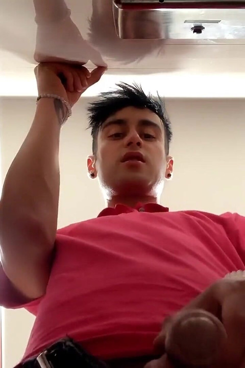 Piss at the Airport Toilet and Shaking Cock After Peeing