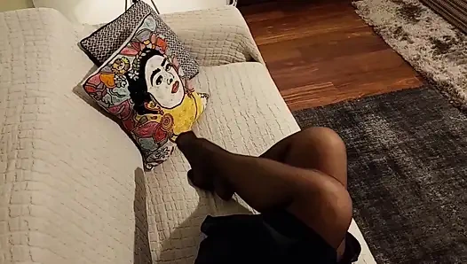 Beautiful Blonde Mature Wife Enjoys Sex in Stockings