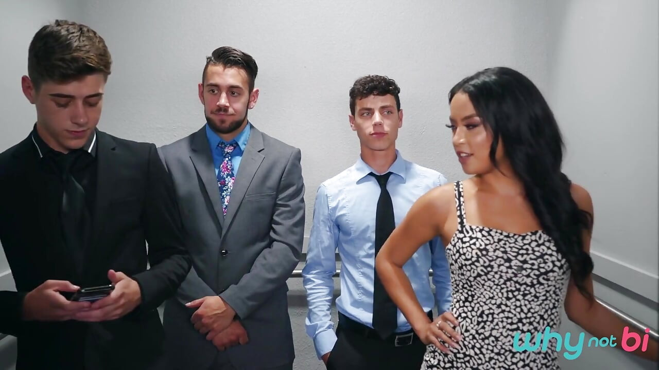 Why Not Bi - Maya Bijou, Dante Colle, & Kaleb Stryker Turn a Frustrating Elevator Malfunction Into an Intimate 3some Encounter