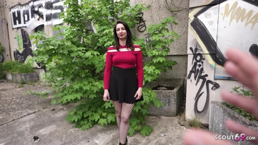 GERMAN SCOUT - German Cougar Ariel Rossi with Big Ass Pick Up for First Casting Fuck