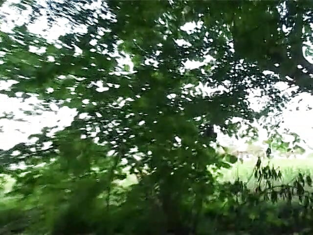 Italian amateur brunette handles two cocks in the countryside