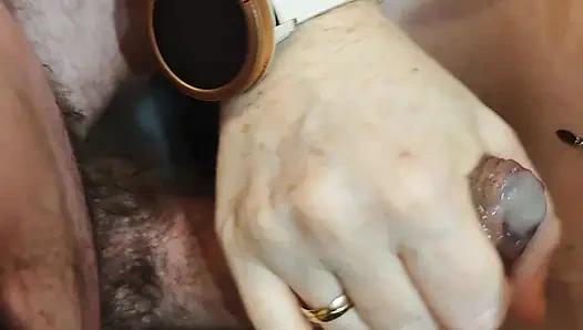 He cum on my big tits