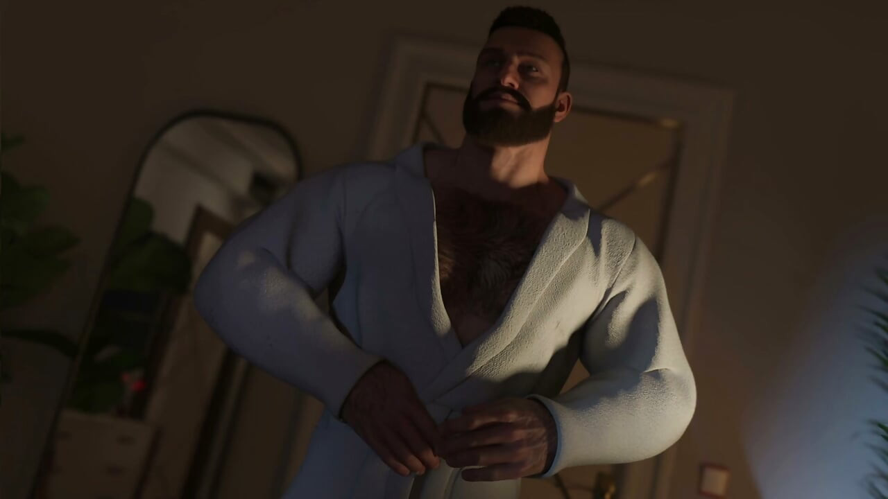 Hairy Daddy Fucks Son's Best Friend