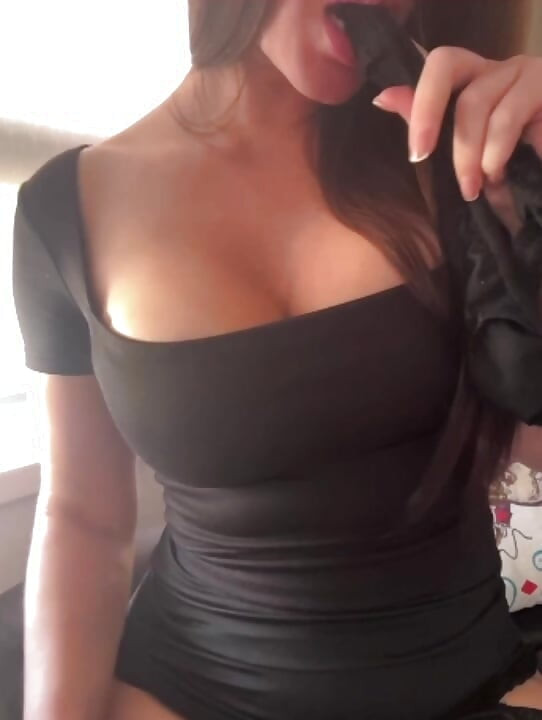 The stepmother with big tits is fucking her wet pussy.