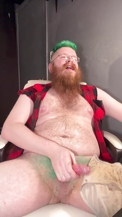 Enjoying my cock and shooting a nice big load