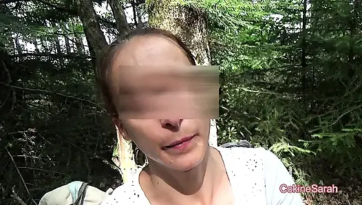 I FUCKED her in the ASS doggy style on a folding chair in the WOODS. SLUTTY and DIRTY WIFE,100% ANAL during period