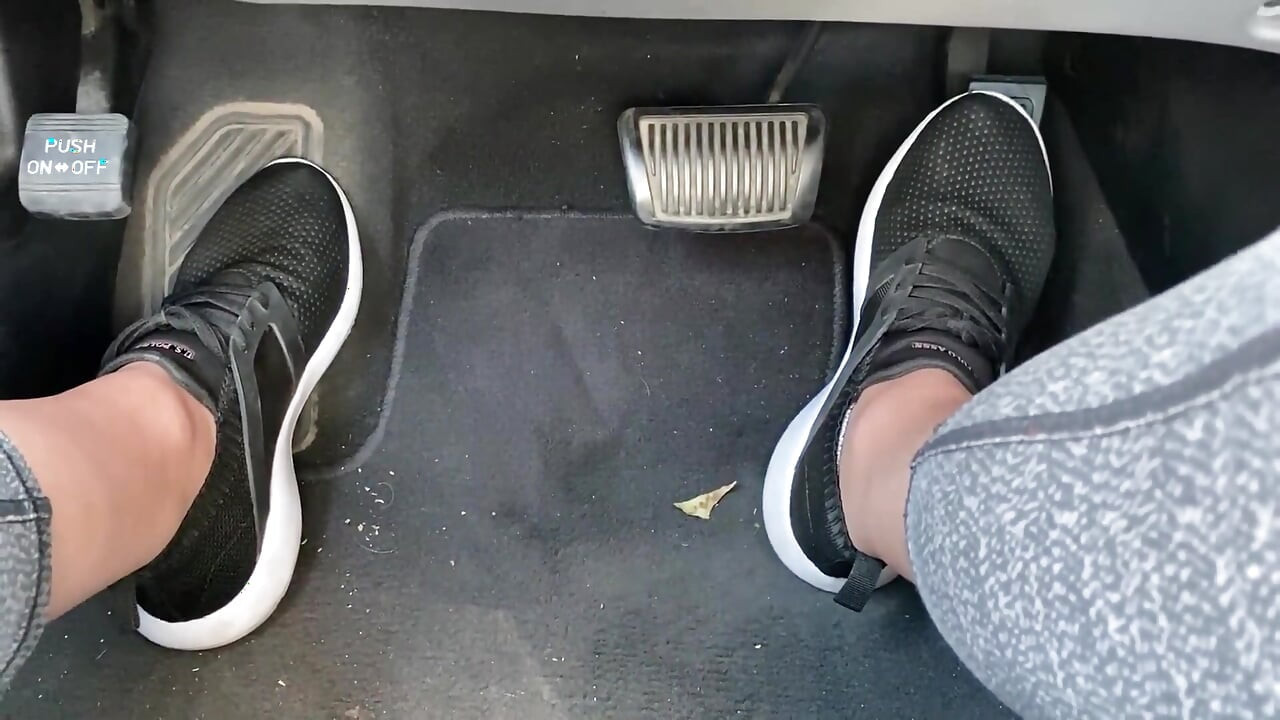Pedal Pumping in Tennis Shoes by Ivys Feet