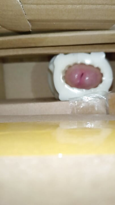 Cum inside homemade silicone pussy