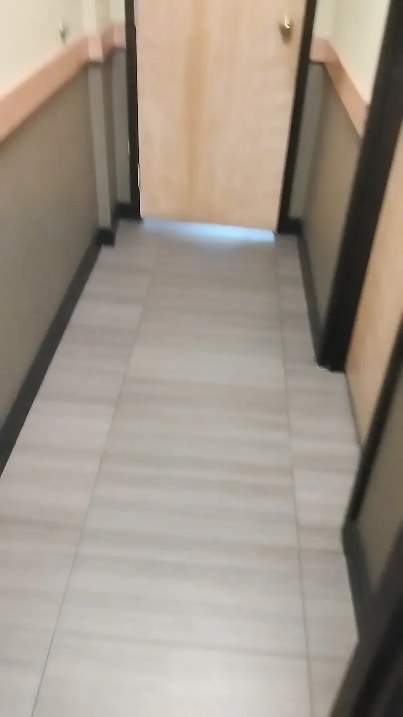 Jerking and cumming in public bathroom hallway