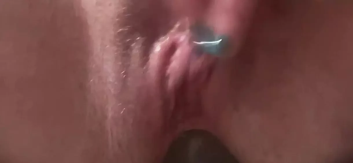 Anal dildo fuck and orgasm from upclose hairy stepmom pussy