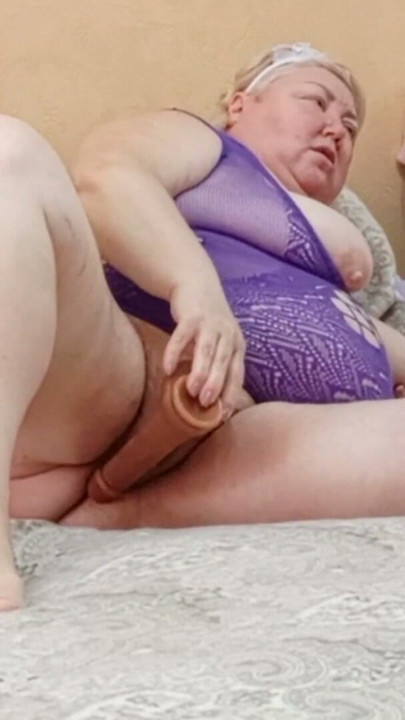 Girlfriend kneads her big hairy pussy with toys | Clip 2