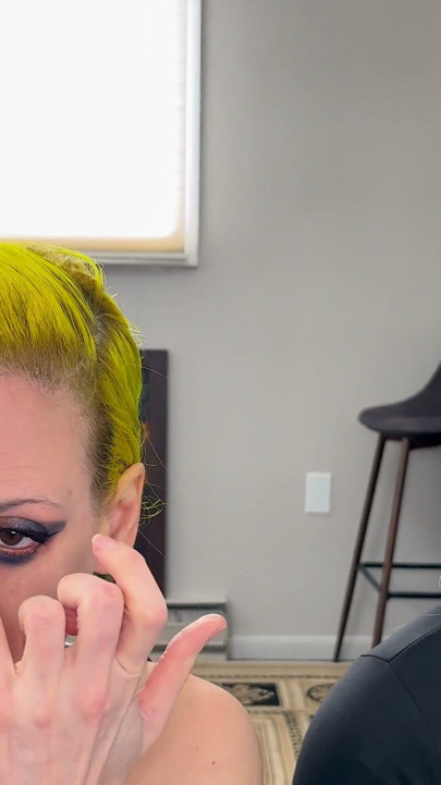 Drag Queen and Woman Makeover Transformation  - Mascara, Fake Lashes, Lipstick | Clip 1