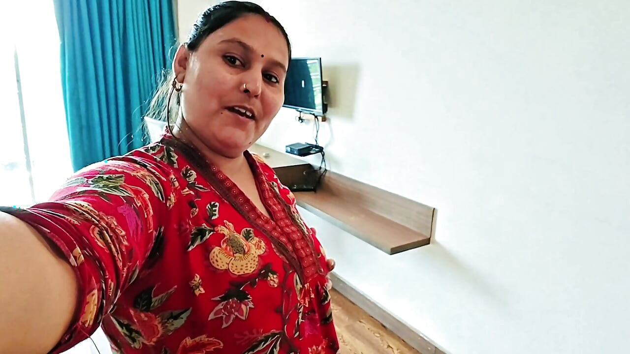 Indian couple intimate in hotel room