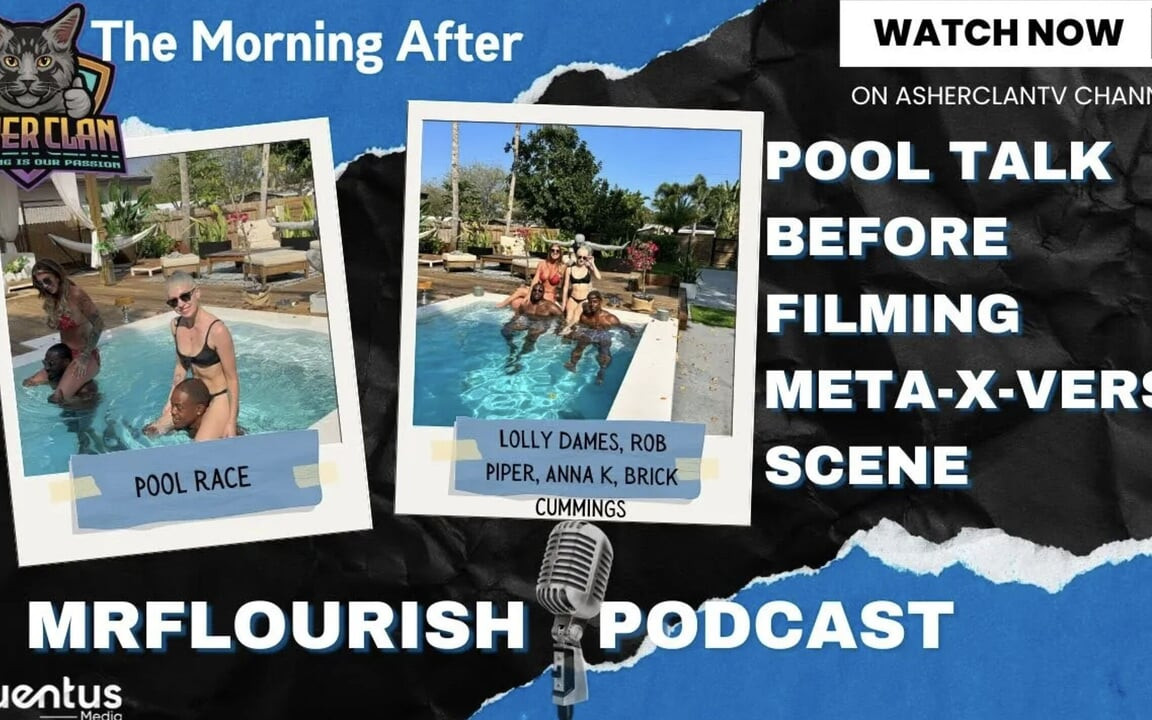 Mrflourish zwembadpodcast: pornosterren Lolly Dames, Rob Piper, Anna K en Brick