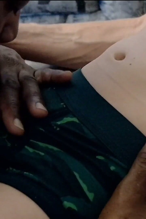 A Black Stepmom Sucks Her Little White Stepson in His Dinosaur Undies