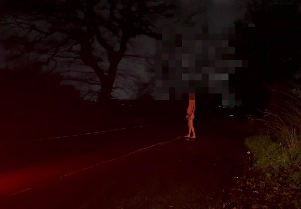 裸で道中でピクピクしている