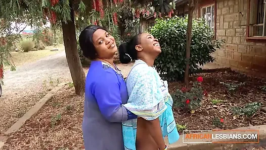 These freaky BBW BLACK LESBIANS take every inch of a MASSIVE DOUBLE DILDO