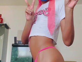 Black femboy twink Ezra_kyle25 shakes his ass in thong for onlyfans
