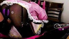 Mistress Teases and Whips Sissy Maid