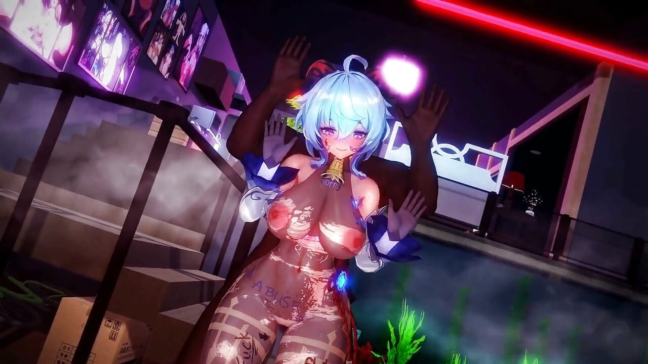 Genshin Impact - גאנו הזונה מקבלת סקס NTR - אנימציות הנטאי תלת-ממד
