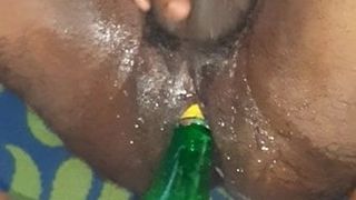 Cola Bottle in ass fisting