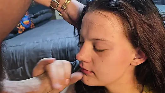 18 Year Old Sucking Stepdads Cock Tits Out POV