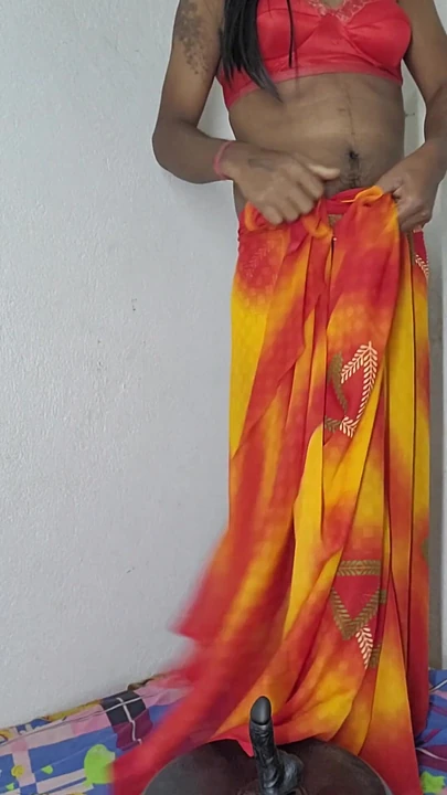 Stunning moment from "virgin girl wearing saree for the first time"